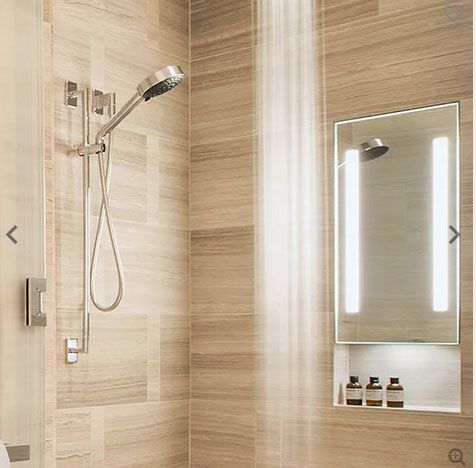 Acclaim In-Shower Fog Free Mirror with Down Light