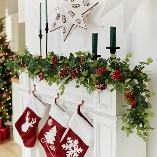 6.3FT Christmas Garland, Anna's Whimsy Seasonal Artificial Pine Cypress