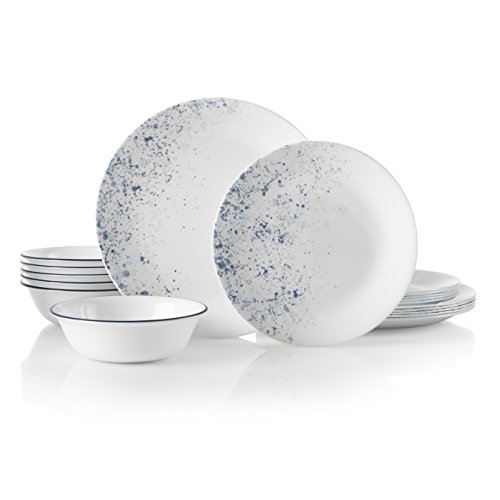 Corelle 18Piece Service for 6, Chip Resistant, Indigo Speckle