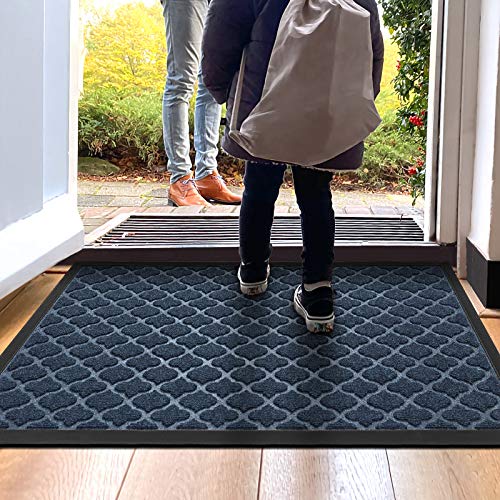 DEXI Door Mat Front Indoor Outdoor Doormat,Small Heavy Duty Rubber