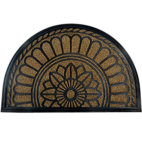 Mibao Half Round Door Mat, NonSlip Entrance Way Rug, Durable