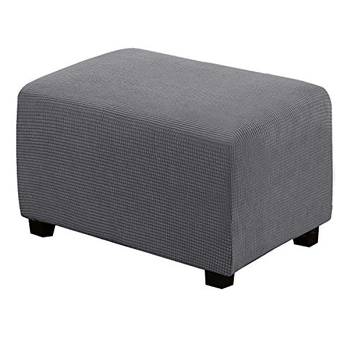 Ottoman Slipcovers Rectangle Gray Footrest Sofa Slipcovers Footstool