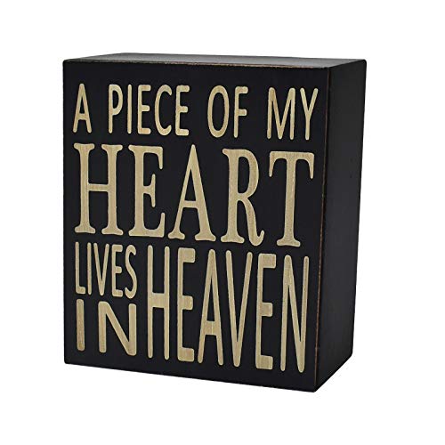 Rustic Box Sign Decor with Saying Wood Plaque Hanging Wall Art Sign, 5.