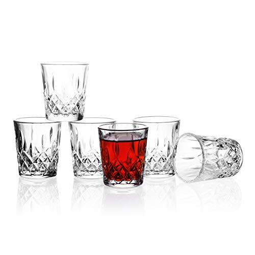 Shot Glasses, 2oz Crystal Shot Glasses Set of 6/Super Cute Shot Glasses